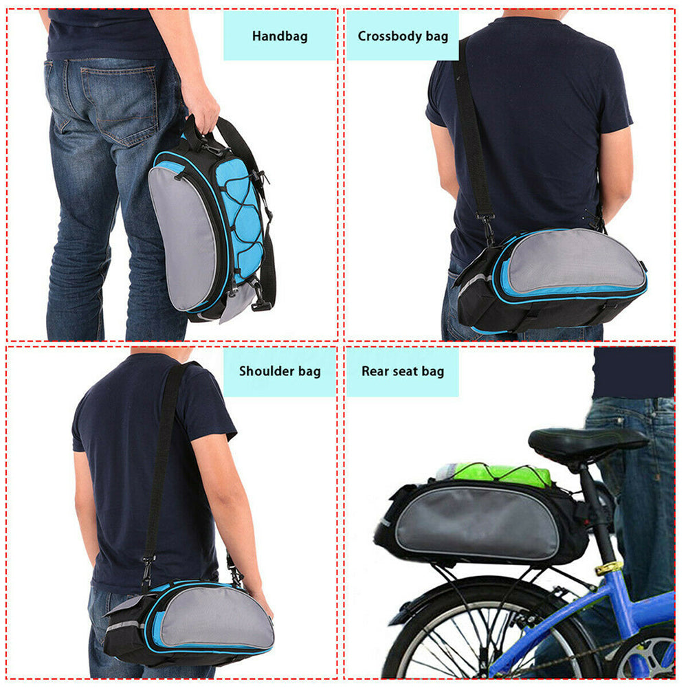 Smabike 13L Mountain Road Bike Bicycle Cycling Rear Seat Rack Trunk Bag Pack Pannier Carrier Shoulder Bag Handbag  Bicycle Bags Panniers