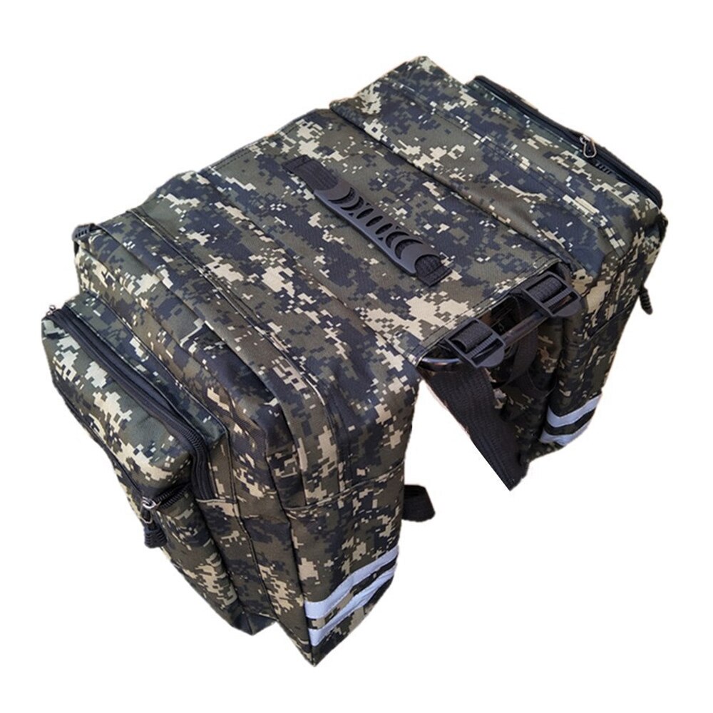 Mountain Road Bicycle Bike 2 In 1 Camo Trunk Bags Cycling Double Side Rear Rack Tail Seat Pannier Pack Luggage Carrier