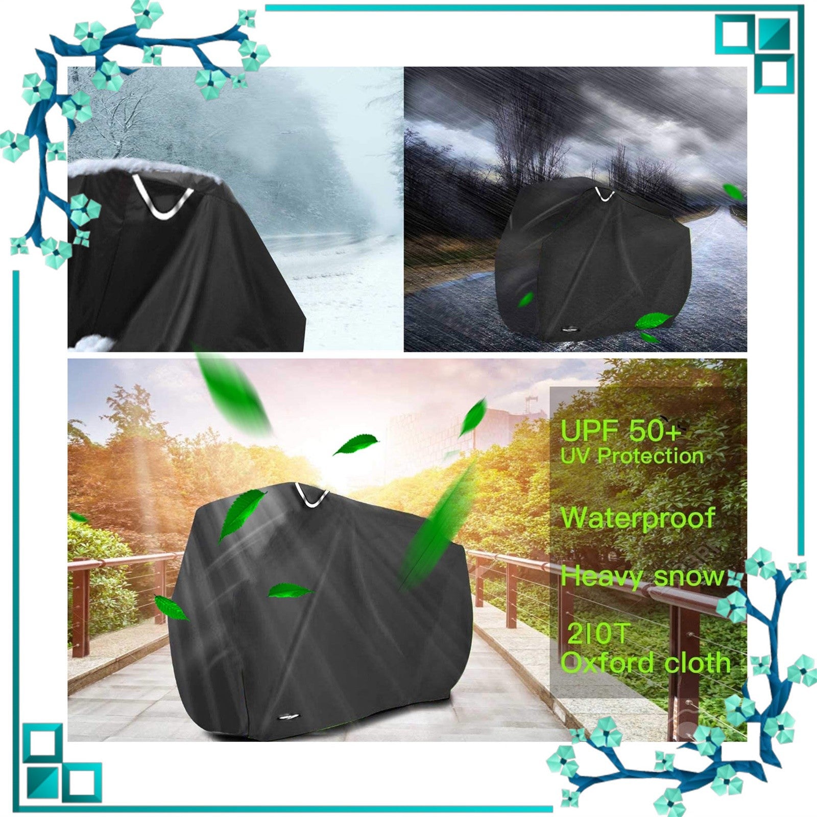 Smabike Bicycle Protective Gear Waterproof Bike Cover Outdoor Sunshade Dustproof Sunshine Cover 2 Bike Outer Cover