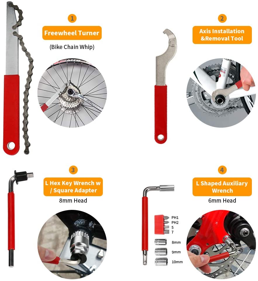 Smabike Bike Tool Kit, 44 Pcs Bike Repair Tool Kit Bicycle Tools with Carrying Case
