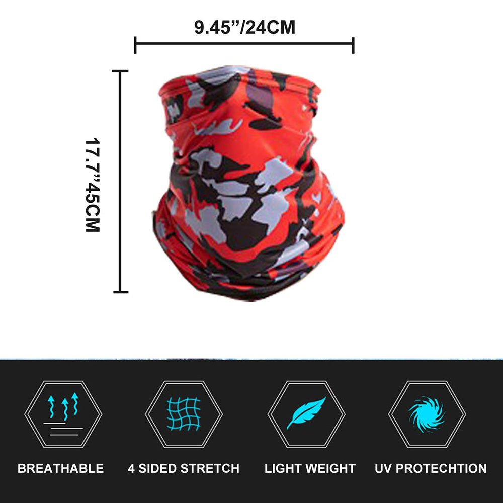 Smabike 5 Pack Neck Gaiter Face Mask UV Sun Protection 50+ Bandanas Magic Face Cover Scarf Dust Wind for Fishing Hiking Cycling