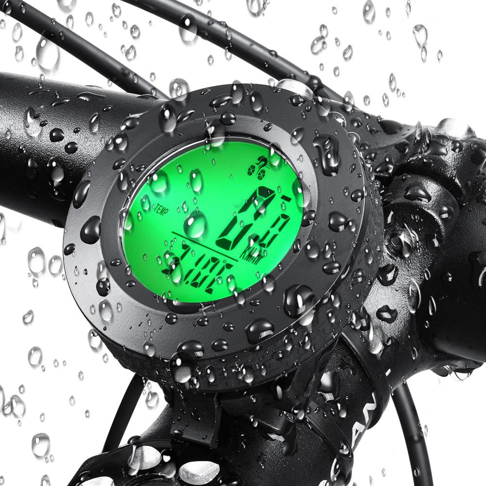 Smabike Bicycle Speed Meter Three-Color Digital English Wireless Waterproof Round Luminous Speed Measurement Odometer Bike Accessories