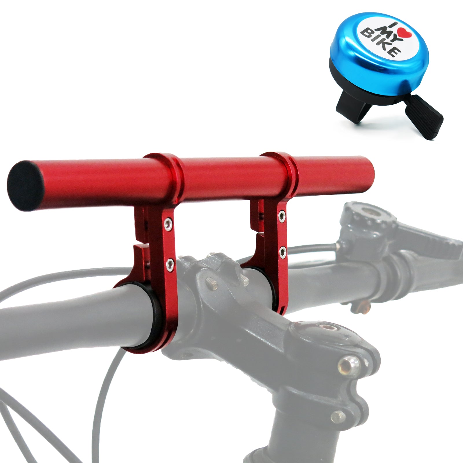 Smabike Bike Handlebar Extender, Aluminium Alloy Bike Handlebar Extension, for Phone Holder, Speedometers, Power Bank, Light, Bell